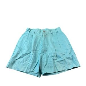 Saks Fifth Ave VTG Pure Linen Blue Pleated Chino Size 30